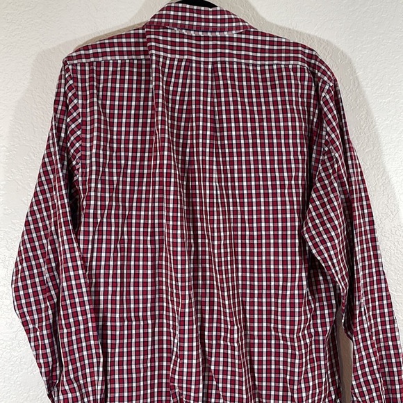 BROOKS BROTHERS REGENT Long Sleeve Button Shirt Red Black Plaid Cotton Sz Large - Picture 5 of 8